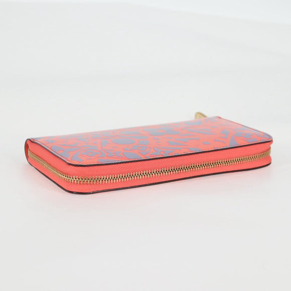 LOUIS VUITTON Sweet Monogram Zippy Wallet Long Wallet Orange M90124 Auth 138929V