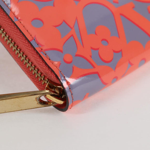 LOUIS VUITTON Sweet Monogram Zippy Wallet Long Wallet Orange M90124 Auth 138929V