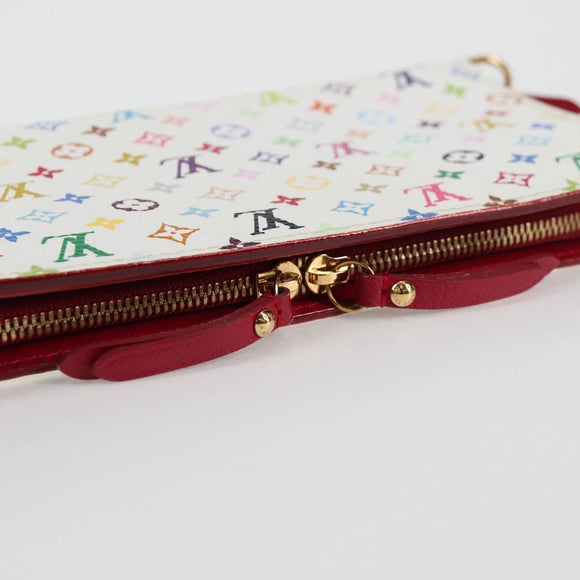 LOUIS VUITTON Multicolor PortefeuilleInsolite Wallet White M93750 Auth 138930V
