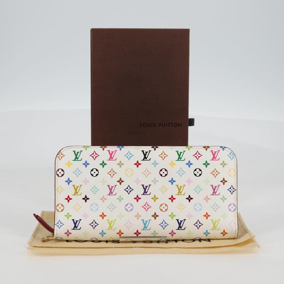 LOUIS VUITTON Multicolor PortefeuilleInsolite Wallet White M93750 Auth 138930V