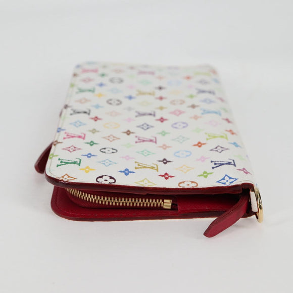 LOUIS VUITTON Multicolor PortefeuilleInsolite Wallet White M93750 Auth 138930V