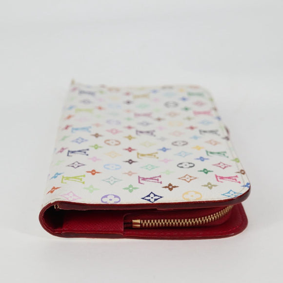 LOUIS VUITTON Multicolor PortefeuilleInsolite Wallet White M93750 Auth 138930V