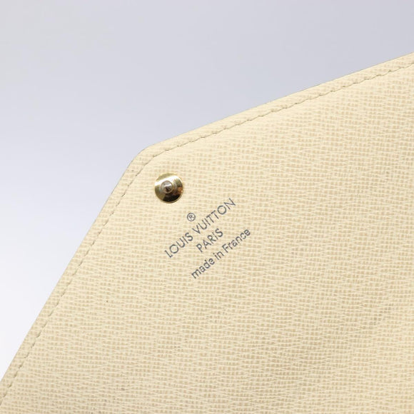 LOUIS VUITTON Damier Azur Portefeuille Sarah Long Wallet N63208 LV Auth 138932