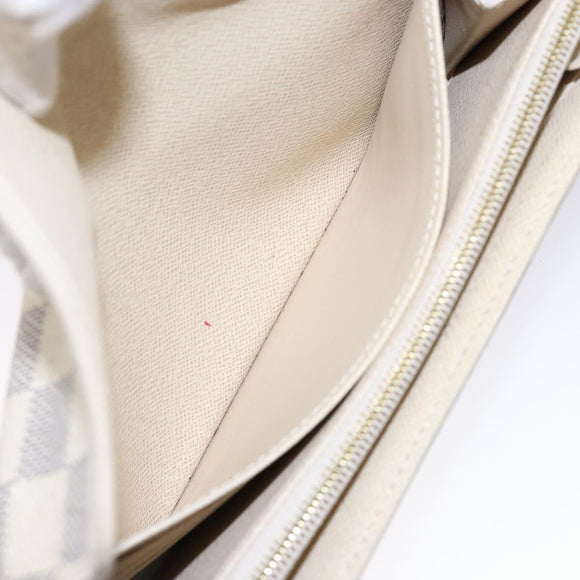 LOUIS VUITTON Damier Azur Portefeuille Sarah Long Wallet N63208 LV Auth 138932