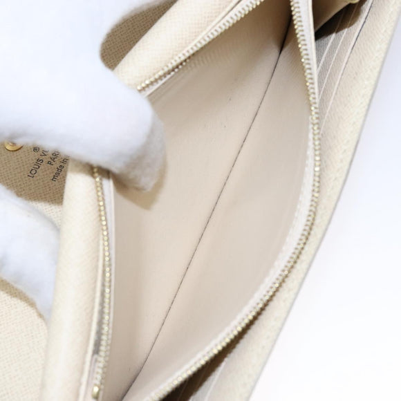 LOUIS VUITTON Damier Azur Portefeuille Sarah Long Wallet N63208 LV Auth 138932