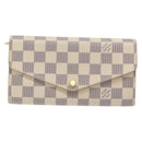 LOUIS VUITTON Damier Azur Portefeuille Sarah Long Wallet N63208 LV Auth 138932-13
