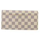 LOUIS VUITTON Damier Azur Portefeuille Sarah Long Wallet N63208 LV Auth 138932-2
