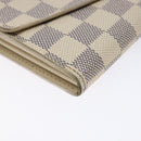 LOUIS VUITTON Damier Azur Portefeuille Sarah Long Wallet N63208 LV Auth 138932-14