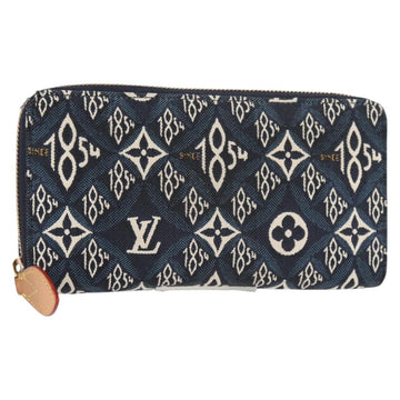 LOUIS VUITTON Monogram Jaguar Zippy Wallet Wallet Blue M80212 LV Auth 138933M