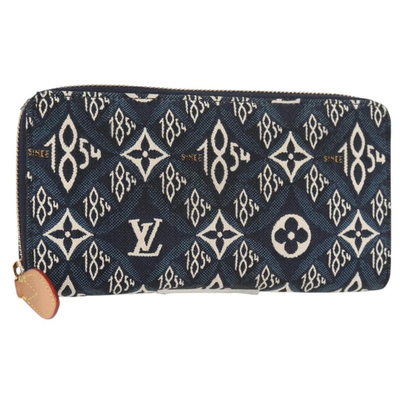 LOUIS VUITTON Monogram Jaguar Zippy Wallet Wallet Blue M80212 LV Auth 138933M