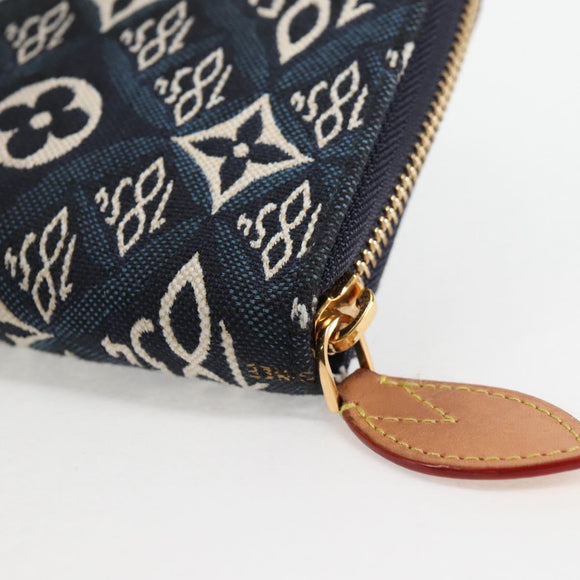 LOUIS VUITTON Monogram Jaguar Zippy Wallet Wallet Blue M80212 LV Auth 138933M