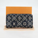 LOUIS VUITTON Monogram Jaguar Zippy Wallet Wallet Blue M80212 LV Auth 138933M-20
