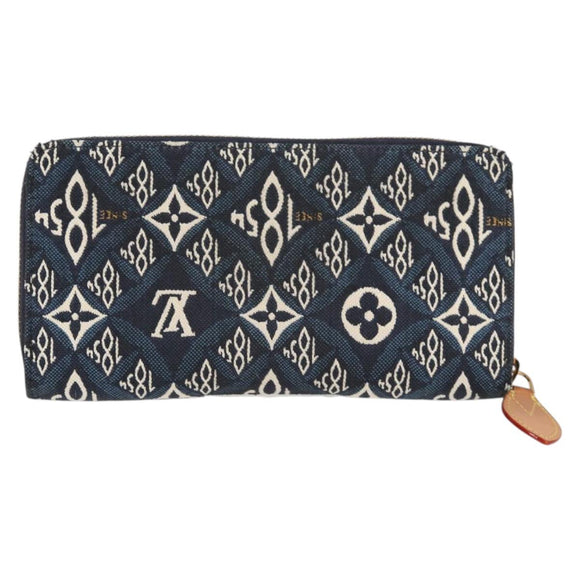 LOUIS VUITTON Monogram Jaguar Zippy Wallet Wallet Blue M80212 LV Auth 138933M