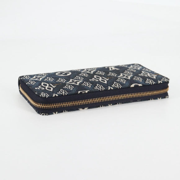 LOUIS VUITTON Monogram Jaguar Zippy Wallet Wallet Blue M80212 LV Auth 138933M