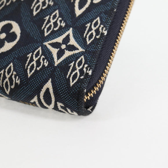 LOUIS VUITTON Monogram Jaguar Zippy Wallet Wallet Blue M80212 LV Auth 138933M