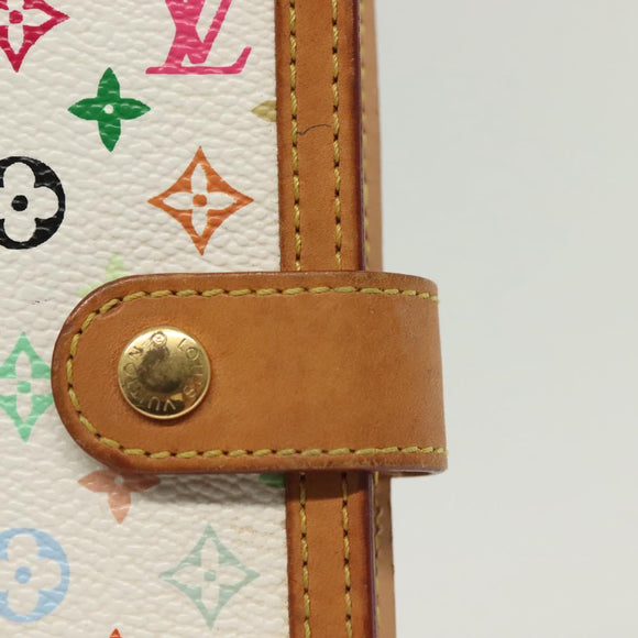 LOUIS VUITTON Multicolor Agenda PM Day Planner Cover White R21074 Auth 138936
