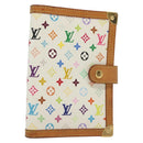 LOUIS VUITTON Multicolor Agenda PM Day Planner Cover White R21074 Auth 138936-1