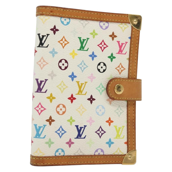 LOUIS VUITTON Multicolor Agenda PM Day Planner Cover White R21074 Auth 138936