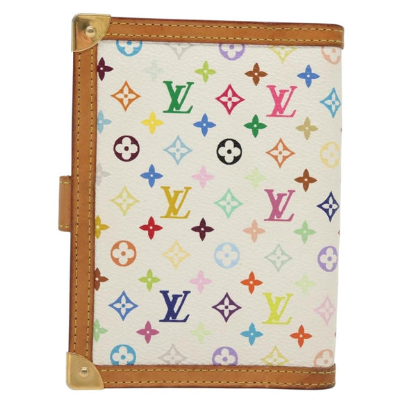 LOUIS VUITTON Multicolor Agenda PM Day Planner Cover White R21074 Auth 138936