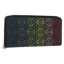 LOEWE Anagram Long Wallet Leather Black Auth 138939-1