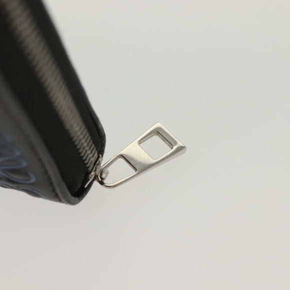 LOEWE Anagram Long Wallet Leather Black Auth 138939