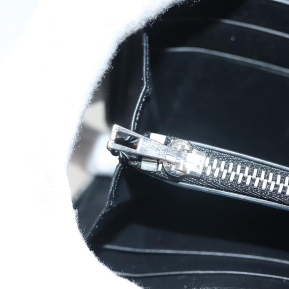 LOEWE Anagram Long Wallet Leather Black Auth 138939