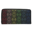 LOEWE Anagram Long Wallet Leather Black Auth 138939-2