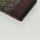 LOEWE Anagram Long Wallet Leather Black Auth 138939-14