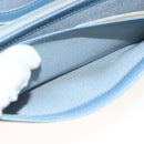 CHANEL Matelasse Long Wallet Enamel Green Silver CC Auth 138942-22