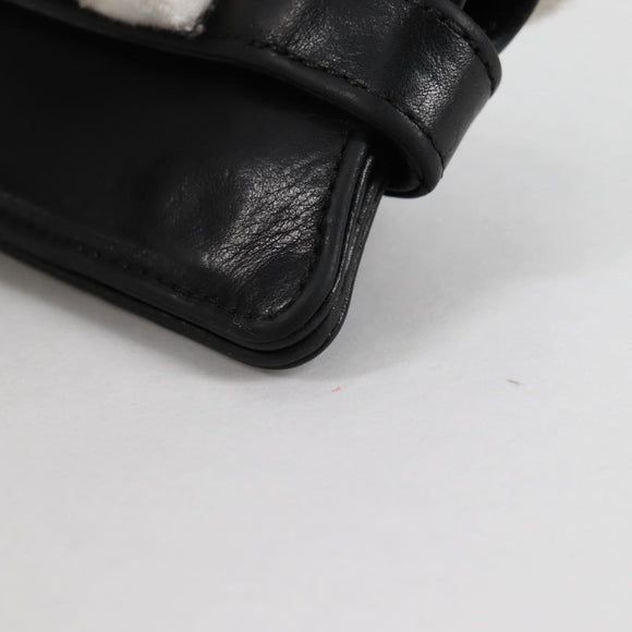 Chrome Hearts Key Case Leather Black Auth 138944M