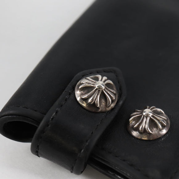 Chrome Hearts Key Case Leather Black Auth 138944M