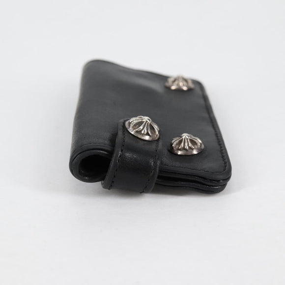 Chrome Hearts Key Case Leather Black Auth 138944M