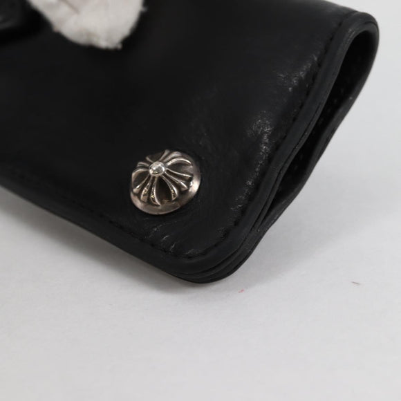 Chrome Hearts Key Case Leather Black Auth 138944M