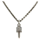 Chrome Hearts Double Dagger Paper Chain Necklace Ag925 Silver Auth 138946M-1