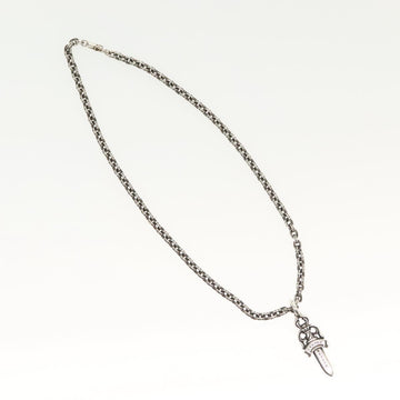 Chrome Hearts Double Dagger Paper Chain Necklace Ag925 Silver Auth 138946M - 0