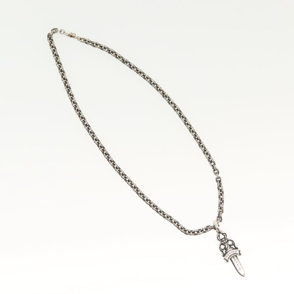 Chrome Hearts Double Dagger Paper Chain Necklace Ag925 Silver Auth 138946M