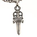 Chrome Hearts Double Dagger Paper Chain Necklace Ag925 Silver Auth 138946M-3