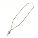 Chrome Hearts Double Dagger Paper Chain Necklace Ag925 Silver Auth 138946M-8