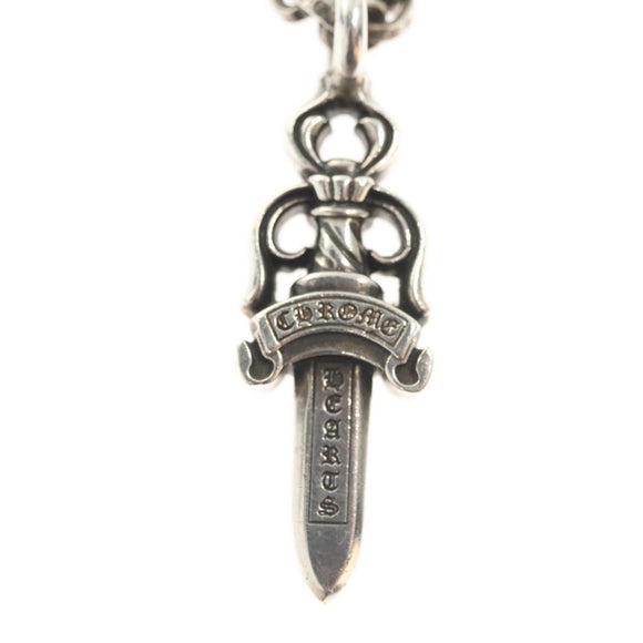 Chrome Hearts Double Dagger Paper Chain Necklace Ag925 Silver Auth 138946M