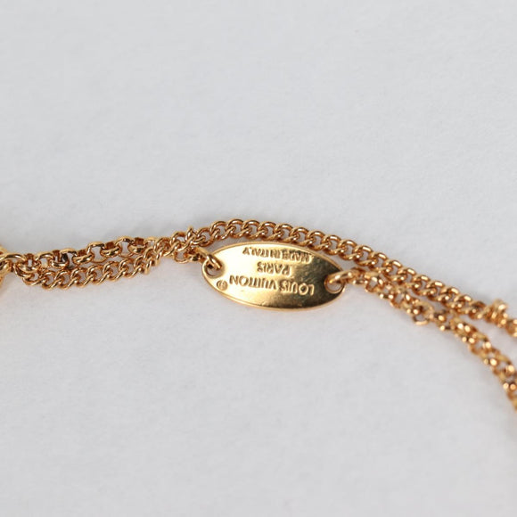 LOUIS VUITTON LV Padlock Necklace metal Gold M01593 LV Auth 138948