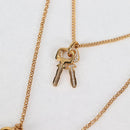 LOUIS VUITTON LV Padlock Necklace metal Gold M01593 LV Auth 138948-4