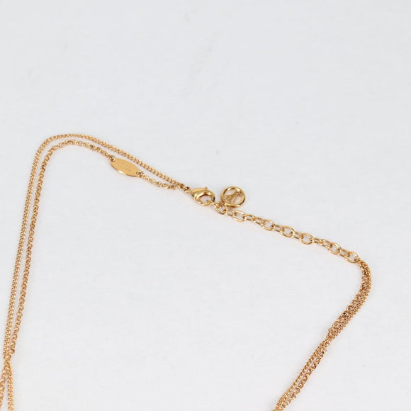 LOUIS VUITTON LV Padlock Necklace metal Gold M01593 LV Auth 138948