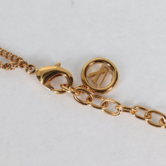LOUIS VUITTON LV Padlock Necklace metal Gold M01593 LV Auth 138948