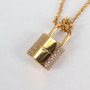 LOUIS VUITTON LV Padlock Necklace metal Gold M01593 LV Auth 138948-8