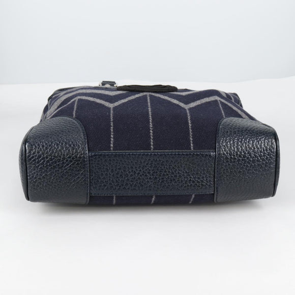 LOUIS VUITTON Cabas Vale Karakoram Hand Bag Wool Navy M95240 LV Auth 138949A