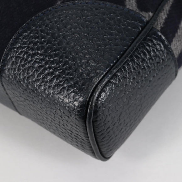 LOUIS VUITTON Cabas Vale Karakoram Hand Bag Wool Navy M95240 LV Auth 138949A