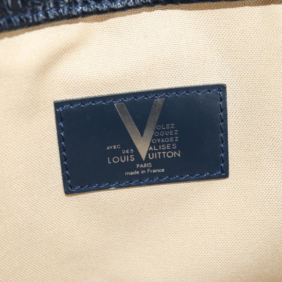 LOUIS VUITTON Cabas Vale Karakoram Hand Bag Wool Navy M95240 LV Auth 138949A