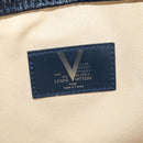 LOUIS VUITTON Cabas Vale Karakoram Hand Bag Wool Navy M95240 LV Auth 138949SAV-18