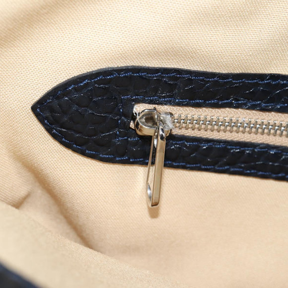 LOUIS VUITTON Cabas Vale Karakoram Hand Bag Wool Navy M95240 LV Auth 138949SAV