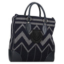 LOUIS VUITTON Cabas Vale Karakoram Hand Bag Wool Navy M95240 LV Auth 138949SAV-1